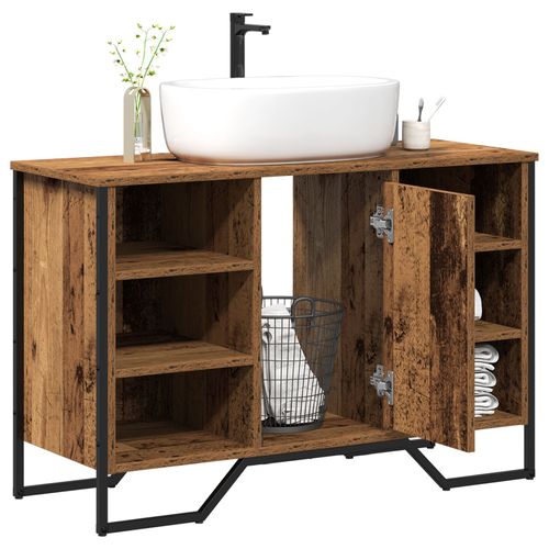Vidaxl Meuble Lavabo Bois Ancien 91x35x60 Cm En Bois D'ingénierie