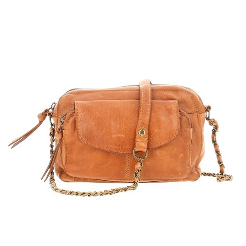 Sac à main Pieces Pccnaina leather cross body Marron 2002000396525