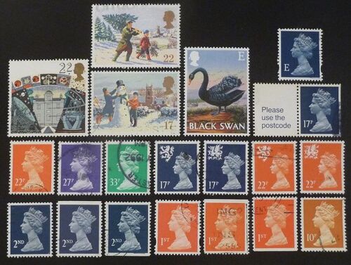 Royaume Uni Oblitéré N° 1473 Et + Lot De 20 Timbres De 1990 (Série Complète)