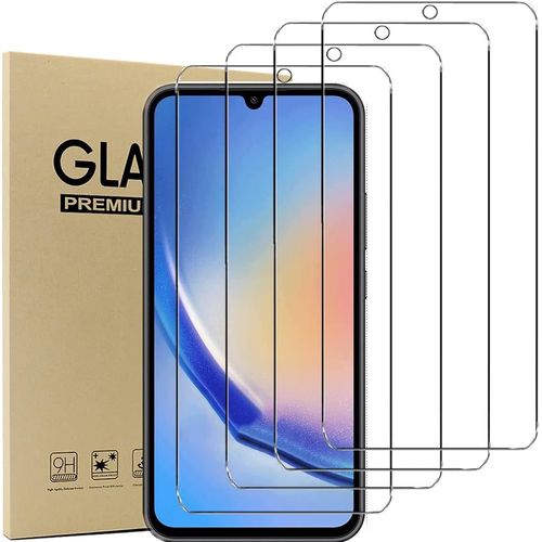 Verre Trempé Pour Samsung Galaxy A54 5g ¿ Pack 4 Protections Écran 9h Anti¿Rayures, Oléophobe Et Sans Bulles