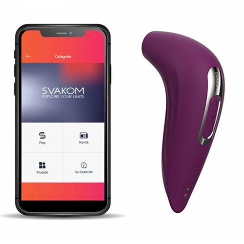 Stimulateur Clito Stimulateur De Clitoris Connecté Pulse Union Svakom 12cm Violet Svakom