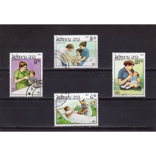 Timbres-Poste Du Laos (Campagne En Faveur De La Protection Sanitaire)