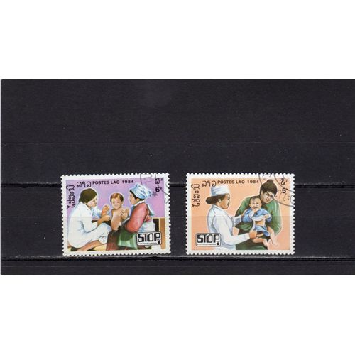 Timbres-Poste Du Laos (Campagne Contre La Poliomyélite)