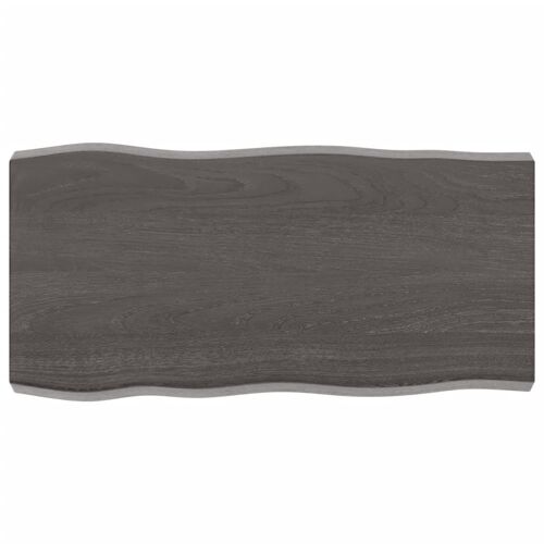 vidaXL Dessus de table bois massif traité bordure assortie