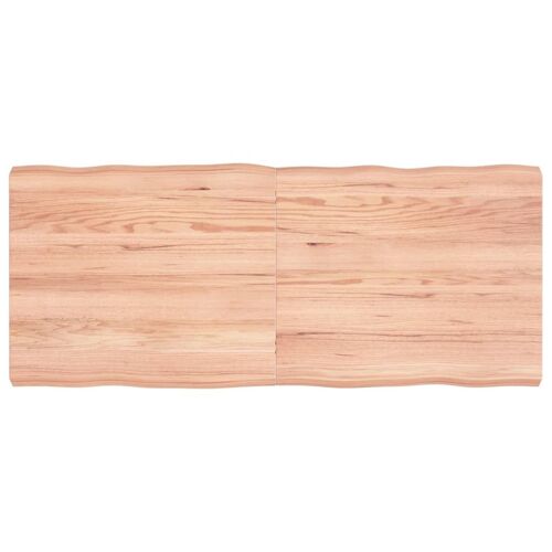 vidaXL Dessus de table bois massif traité bordure assortie