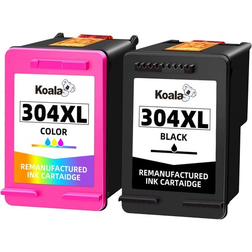 Remanufactured Cartouche d'encre Replacement pour HP 304XL 304 XL Multipack, Haut Rendement, avec Puce, Encre D'affichage (Noir et Couleur, Paquet de 2)