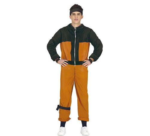 Déguisement De Ninja Anime Orange Et Noir Pour Ado