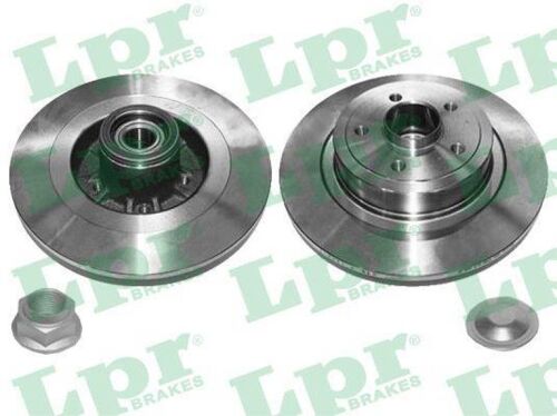 Jeu De Deux Disques De Freins Arrières Pleins Avec Roulement Et Bague Abs - Renault Clio Iii (Br0\1, Cr0\1) 2.0 16v Sport (Cr0n, Cr1p) 02/2006>12/2012