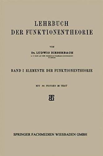 Lehrbuch Der Funktionentheorie