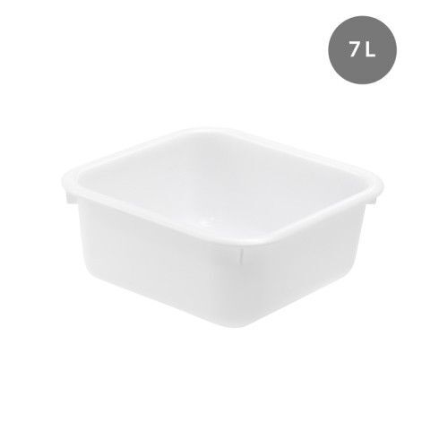 Cuvette carrée - Blanc - 7 L