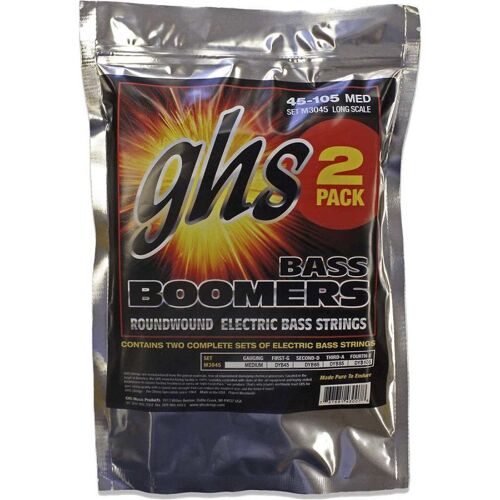 Ghs M30452-Set - Set De 2 Jeux De Cordes Guitare Basse - Boomers - Medium 45-105