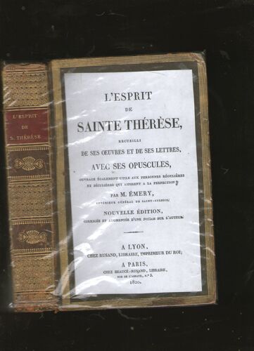 L'esprit De Sainte Therese D'après Ses Oeures Et Lettres