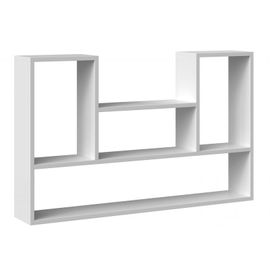 LULU - Bibliothèque à suspendre - Etagère murale - 100x60x16 cm - Rangement mural salon - Blanc