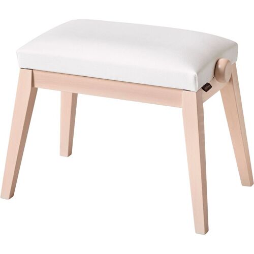 K&m 13946 - Banquette Piano Couleur Cendre, Siège Velours Blanc