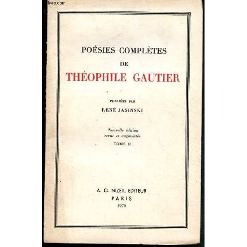 Poésies Complètes - Tome Ii En 1 Volume