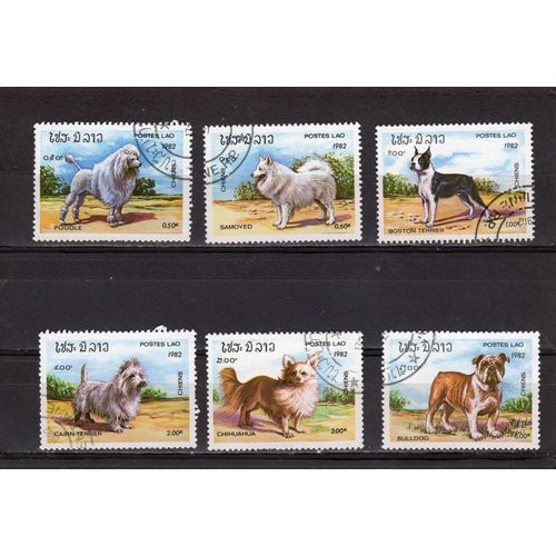 Timbres-Poste Du Laos (Chiens De Race)