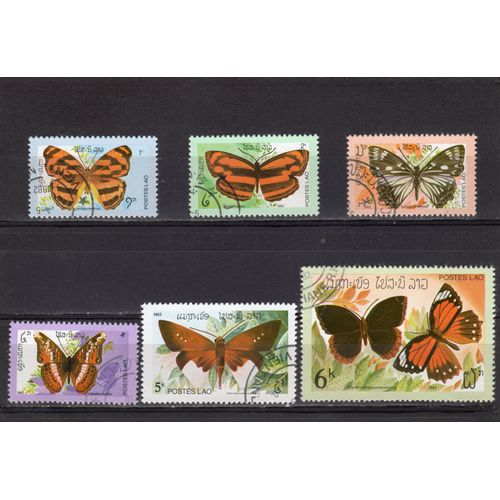 Timbres-Poste Du Laos (Papillons)