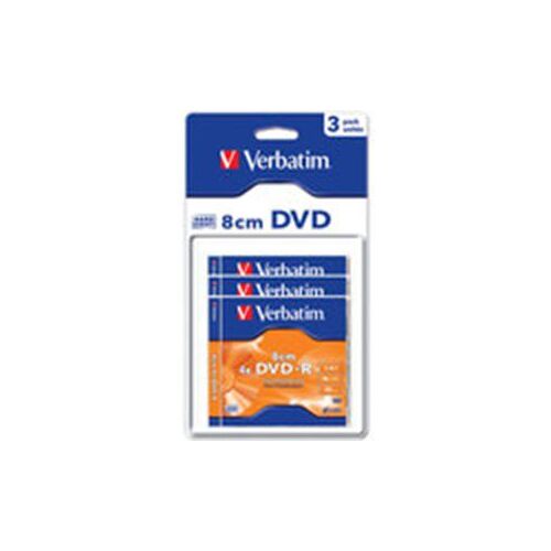 Verbatim - 3 x DVD-R (8cm) - 1.4 Go 4x - argent mat