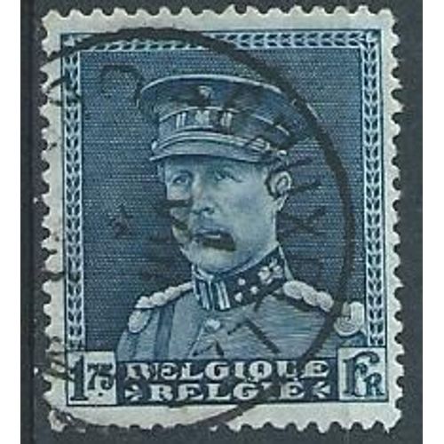 Roi Albert I "En Casquette" Timbre Belgique Bleu Année 1931 N° 320