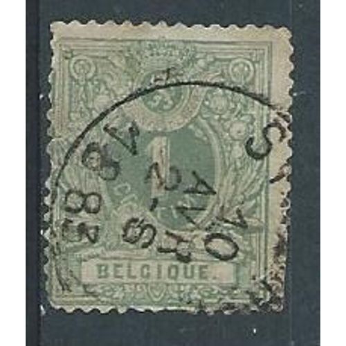 Lion Couché Avec Armoiries 1 Centime Vert 1869 N° 26