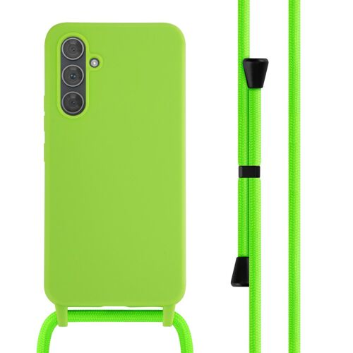 iMoshion ¿Coque en silicone avec cordon Samsung Galaxy A54 (5G) Vert Fluo