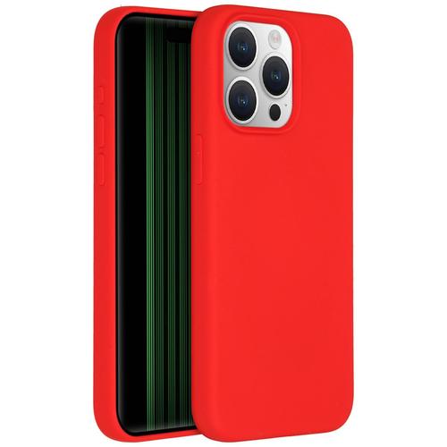 Accezz Coque Liquid Silicone iPhone 15 Pro Max Rouge