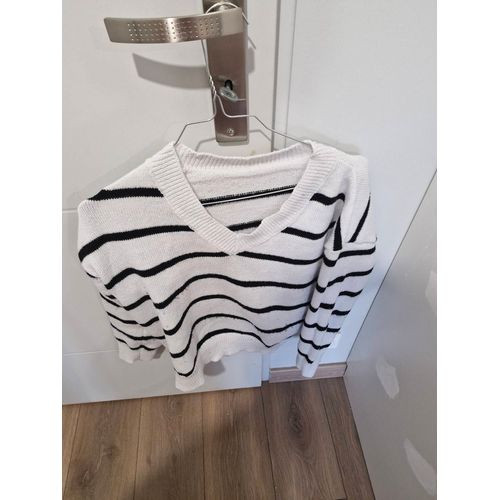 Pull Blanc Et Noir