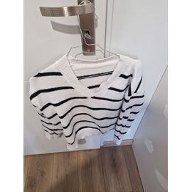Pull Blanc Et Noir