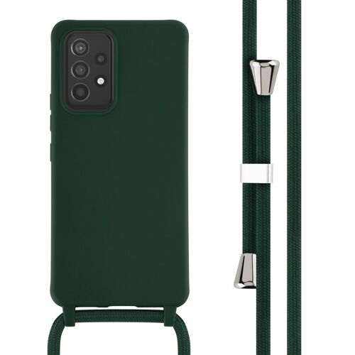 imoshion Coque en silicone avec cordon Samsung Galaxy A53 Vert foncé