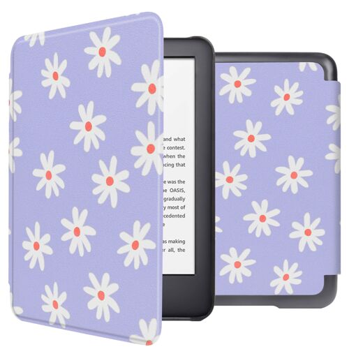 Imoshion Design Slim Hard Case Sleepcover Amazon Kindle (2024) / Amazon Kindle (2022) 11th Gen Flowers Distance