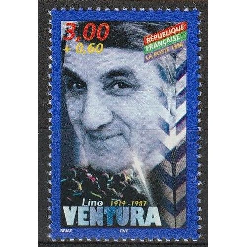 Lino Ventura, Personnages Celebres, Acteurs Du Cinema Francais. Timbre Neuf** 1998 N° 3192
