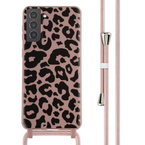Imoshion Coque Design En Silicone Avec Cordon Samsung Galaxy S21 Plus Animal Pink