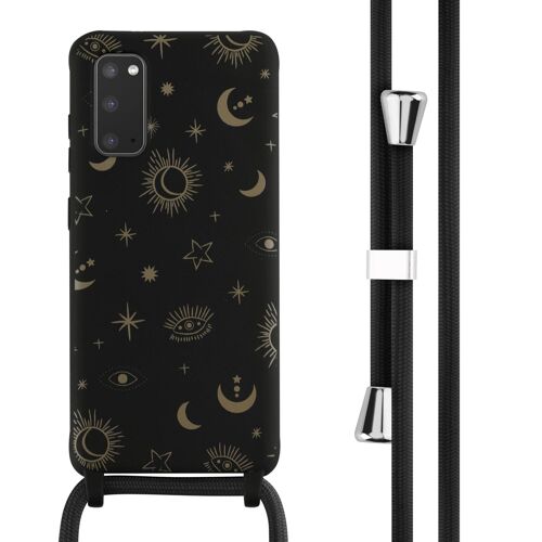 iMoshion Coque design en silicone avec cordon Samsung Galaxy S20 Sky Black