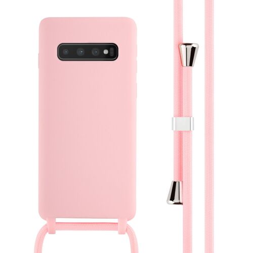 iMoshion ¿Coque en silicone avec cordon Samsung Galaxy S10 Rose