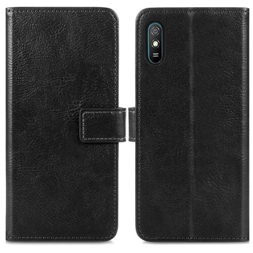 imoshion Étui de télephone portefeuille de luxe Xiaomi Redmi 9A Noir