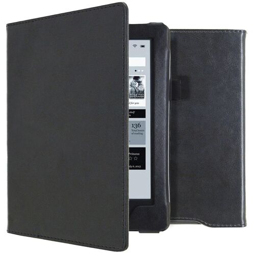 imoshion Étui de liseuse portefeuille en cuir végan Kobo Aura H2O Noir