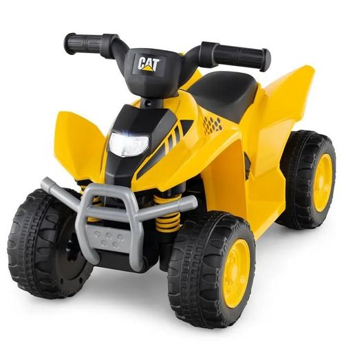 Costway Quad Electrique Pour Enfants 6v 4 Ah, Voiture Électrique Enfants Avec Klaxon, Led, Pédale, 18 À 36 Mois, Jaune
