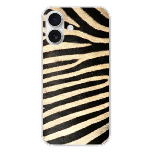 Coque En Silicone - Compatible Apple Iphone 16 - Design Zebre