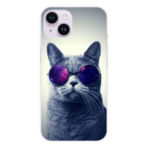 Coque en silicone - Compatible Apple iPhone 15 - design chat a lunette