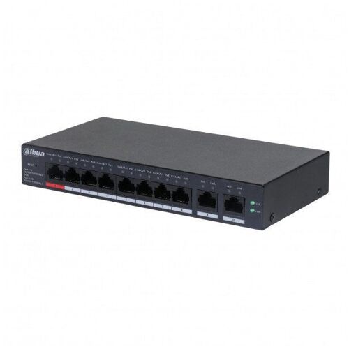 Dahua Technology CS4010-8GT-60 Géré L2 Gigabit Ethernet (10/100/1000) Connexion Ethernet, supportant l'alimentation via ce port (PoE) Montage sur le bureau ou sur le mur Noir