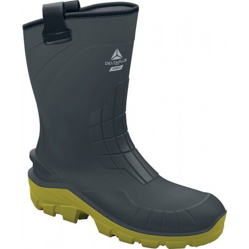 Demi Bottes De Sécurité Pu Aerotech S5 Ci Fo Sr Gris Et Jaune Delta Plus