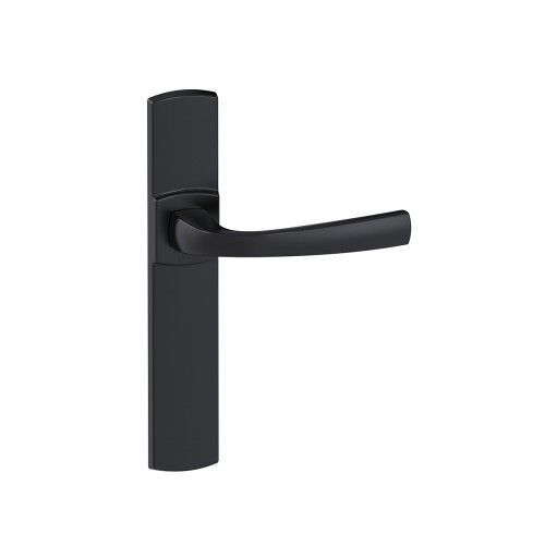 Poignées de porte design Muze - entraxe 195 mm - noir mat Onyx - bec-de-cane VACHETTE ASSA ABLOY