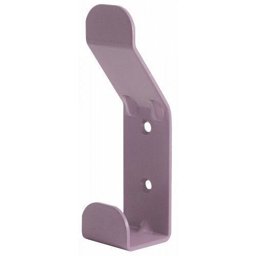 Patère double type F10555 - en acier laqué - H 140 x L 38 x P 37 mm - mauve DEVISMES
