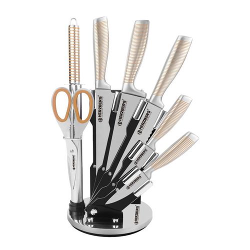 Set De Couteaux 8 Pièces Jaune Herzberg Hgskn8-Yel