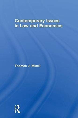 Contemporary Issues In Law And Economics