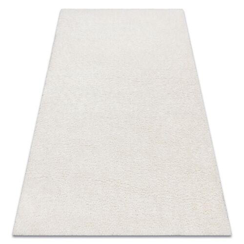 60x100 Cm Tapis Buenos 7001 Shaggy Uni, Couleur Unique Blanc