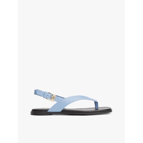 Sandales En Cuir Motif Coloursblock Color Block Thong Flat Sandal/brisk Blue