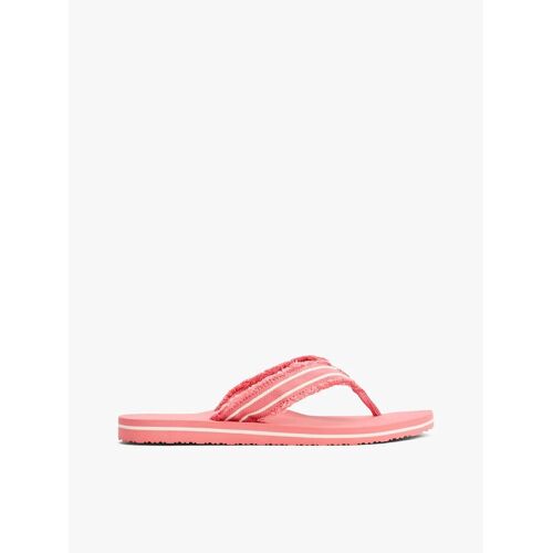 Tongs Bride En Toile Et Monogramme Th Th Webbing Beach Sandal/washed Cherry