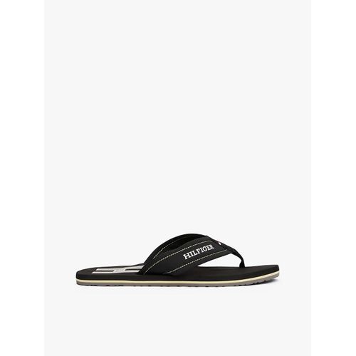 Tongs Brides Matelassées Et Logo Monotype Hilfiger H Padded Beach Sandal/black