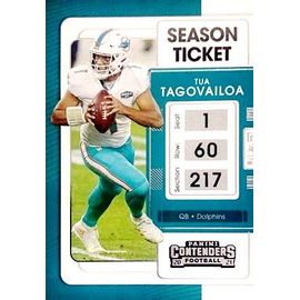 60 Tua Tagovailoa Miami Dolphins - Panini Contenders Season Ticket Football Us Nfl 2021
